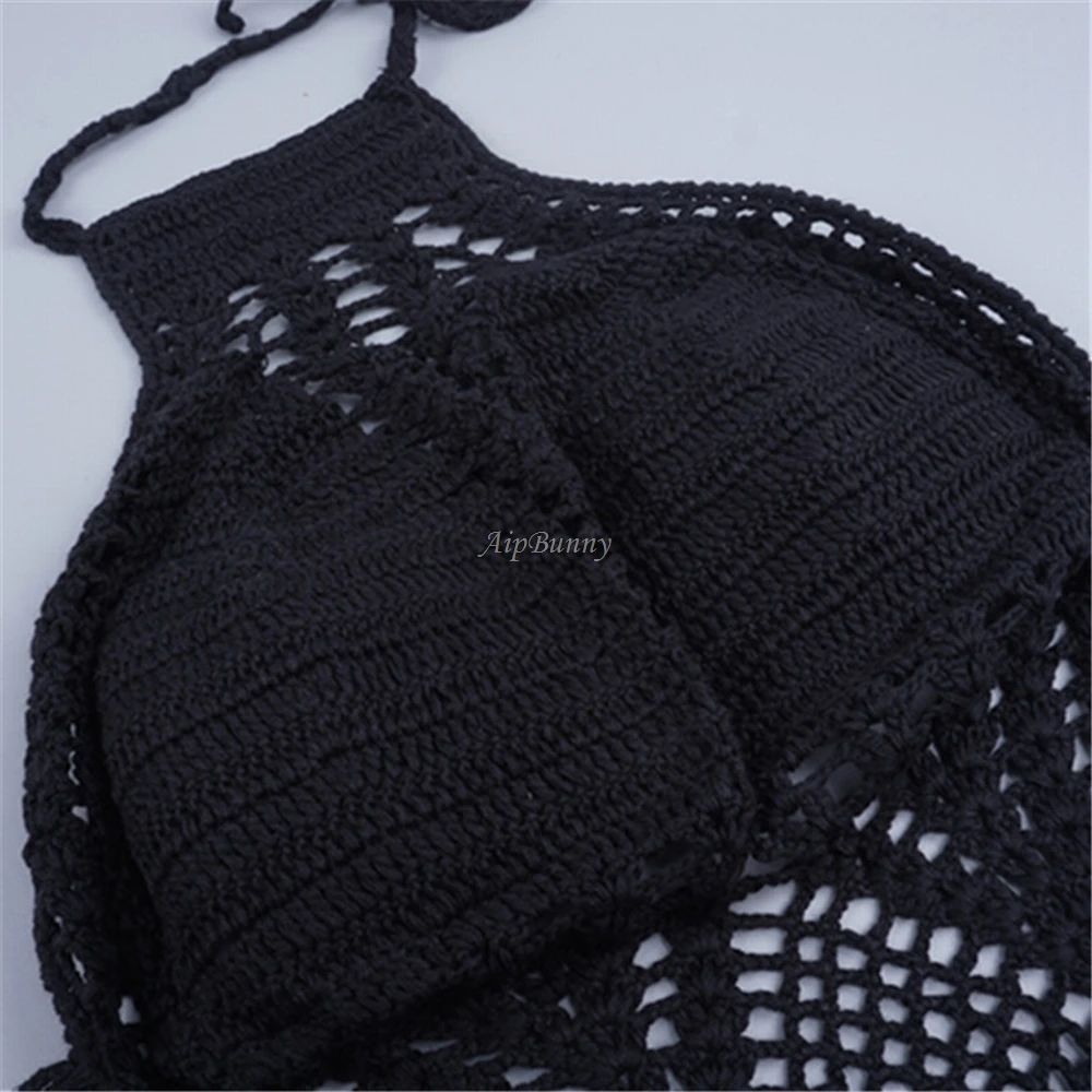 2018 Холтер женский купальник новый maillot de bain femme вязаный бикини костюм крючком