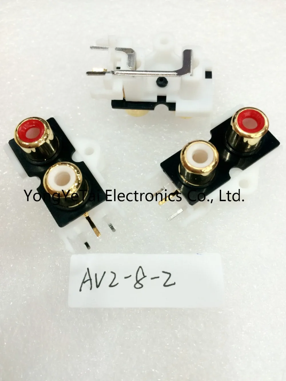 Разъем RCA AV &quotтюльпан&quot аудио разъем 2 отверстия AV2 8 два изогнутые ножки