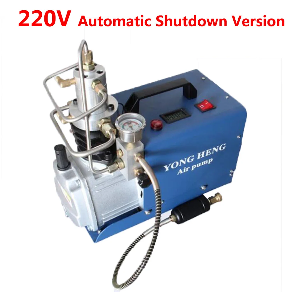 220V Automatic 1 шт. 220 В/110 в 30 мпа 300 бар 4500PSI Воздушный насос высокого давления Электрический воздушный компрессор с монтажными аксессуарами, четыре типа на выбор - Напряжение: 220V Automatic