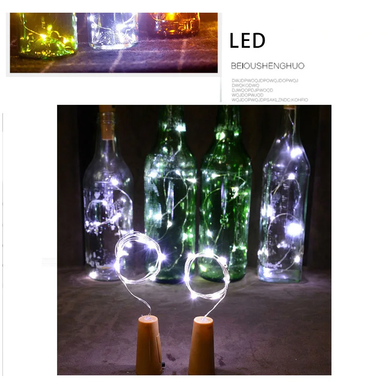 Новогодние украшения 1 м 5 2 20LED пробковая медная лампа Серия декоративных