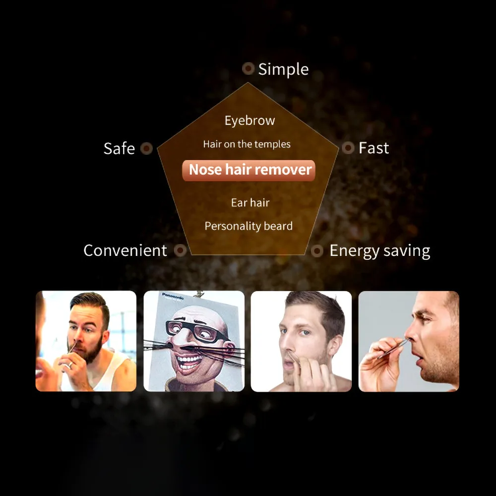 Электрическая машинка для чистки носа 1 шт. триммер шеи бровей безопасный удобный