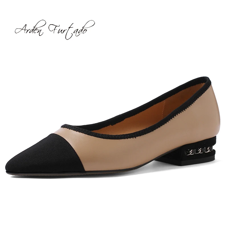 Женская обувь Arden Furtado из натуральной кожи на плоской подошве с острым носком без
