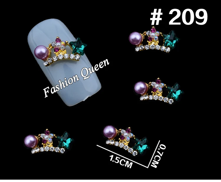 10 шт. новый дизайн с короной блестящий прозрачный горный хрусталь украшения для