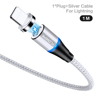 SG005-001 FLOVEME 1 м магнитное зарядное устройство Micro USB кабель для iphone type C 3A Быстрая Зарядка адаптер магнит зарядное устройство провод для samsung Xiaomi 8 - Цвет: SG005-001