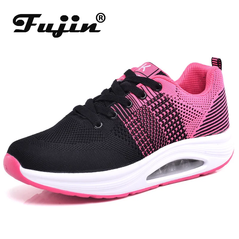 Женские кроссовки Fujin Повседневная дышащая обувь удобная для прогулок роскошная