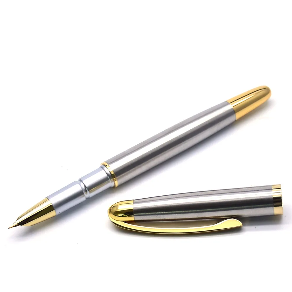 Steel pen Guoyi D02 новая ручка с чернилами 0,38 мм, заостренная 50 шт./лот, для обучения, офиса, школы, канцелярские принадлежности, Подарочная роскошная ручка и бизнес-ручка для отелей - Цвет: Steel pen