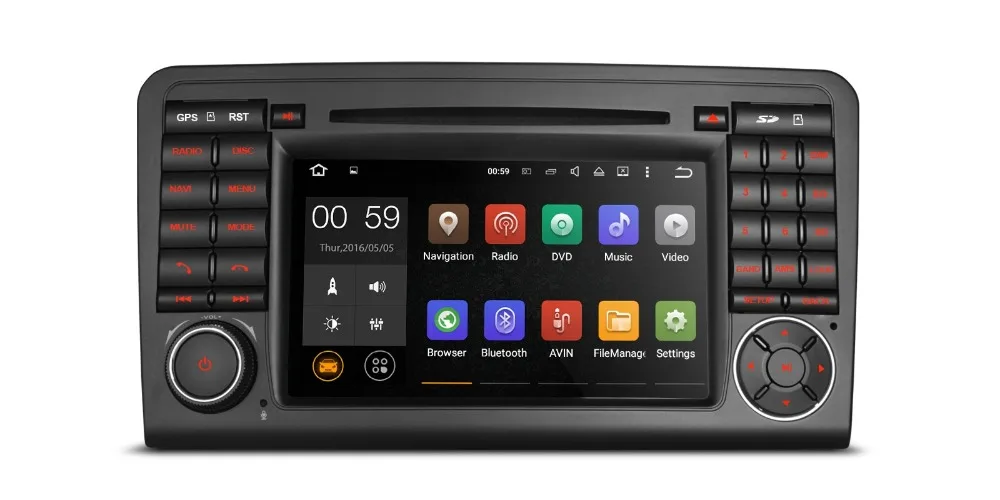 Подходит для Mercedes Benz Ml Класс W164 GL Class X164 Android 5.1 OS Quad Core 1024*600 HD Сенсорный Экран В Тире