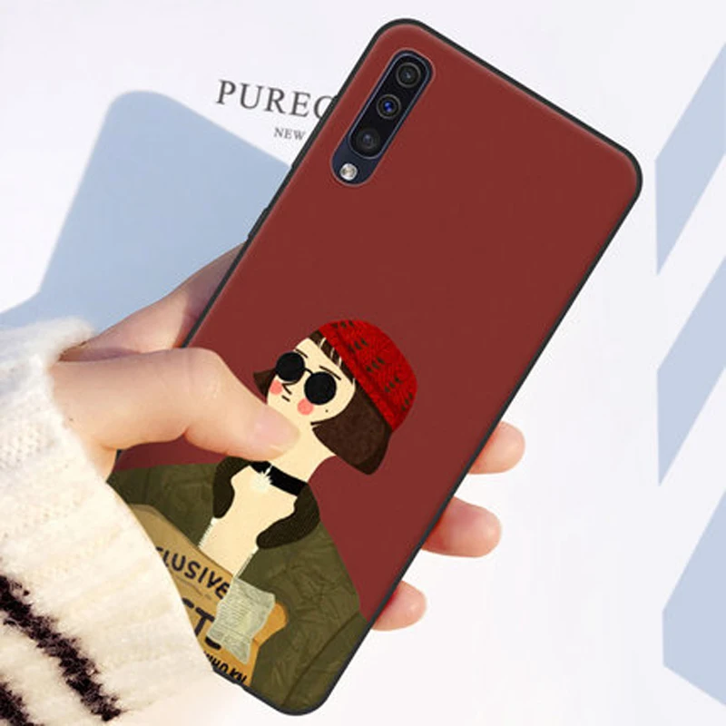 Чехол накладка для Samsung Galaxy A50 мягкий силиконовый чехол с рисунком из мультфильма