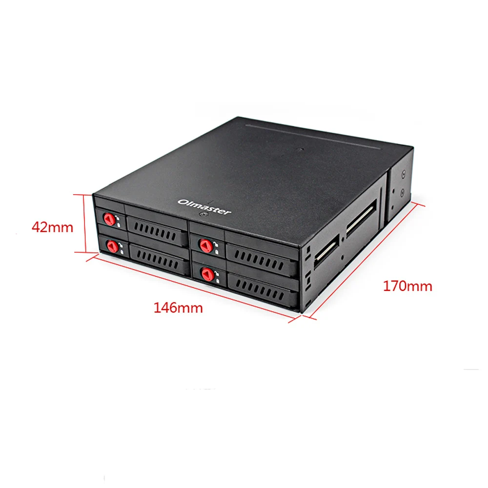 4 отсека 2,5 дюймов SATA HDD SSD жесткий диск мобиль, Мобильная стоечная плата с функцией блокировки ключа, поддержка горячей замены, высокая скорость 6 Гбит/с