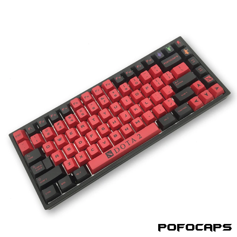 1 комплект PoFoCaps PBT сублимационные колпачки для ключей персональная механическая клавиатура для Dota2 мясника полный набор вишневого профиля