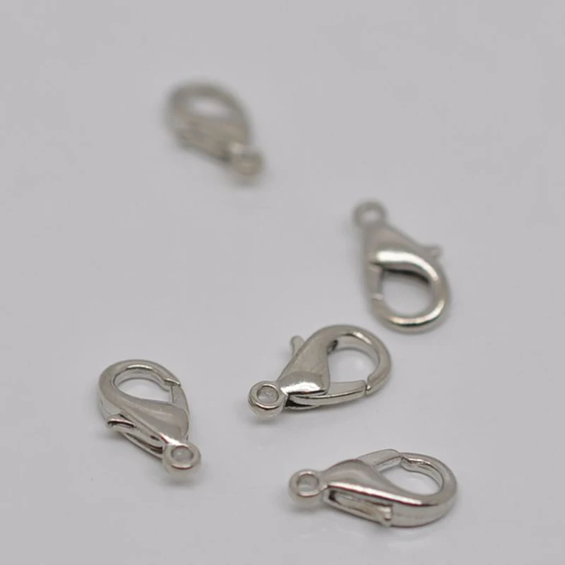 20 штук родием застежки клешни (карабин) коготь для цепи ожерелье разделитель