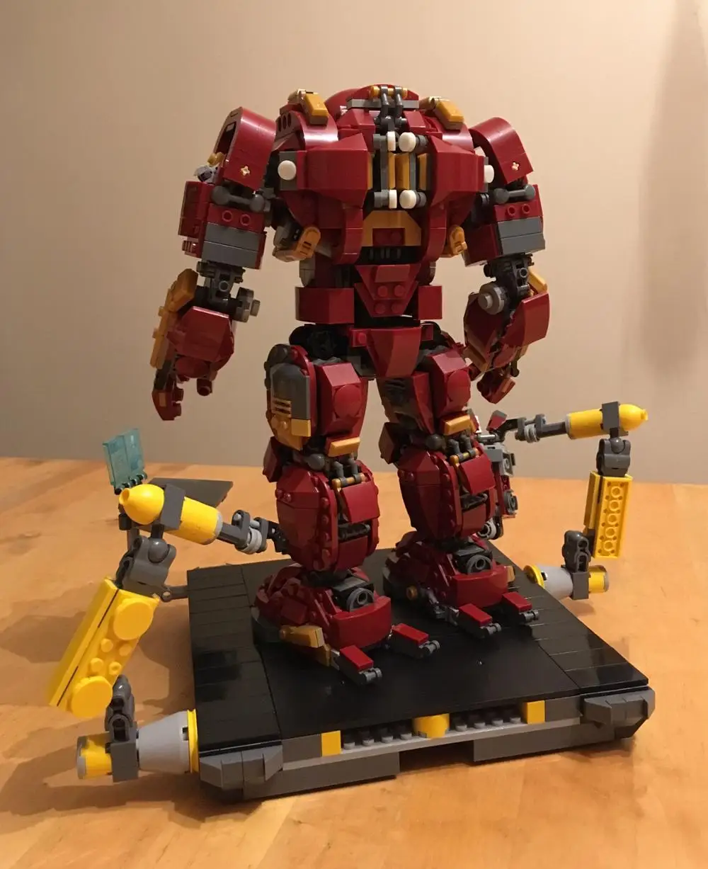 Marvel hulkbuster мстители Супер Герои Железный человек Халк Бастер: Lutron Edition Строительный набор блоки игрушки