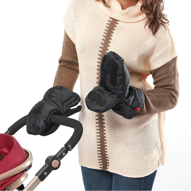 Baby Pram Hand Muff Stroller Accessory Baby Carriage Pushchair Winter Warm Fur Fleece Gloves Buggy Clutch Cart Hand Cover