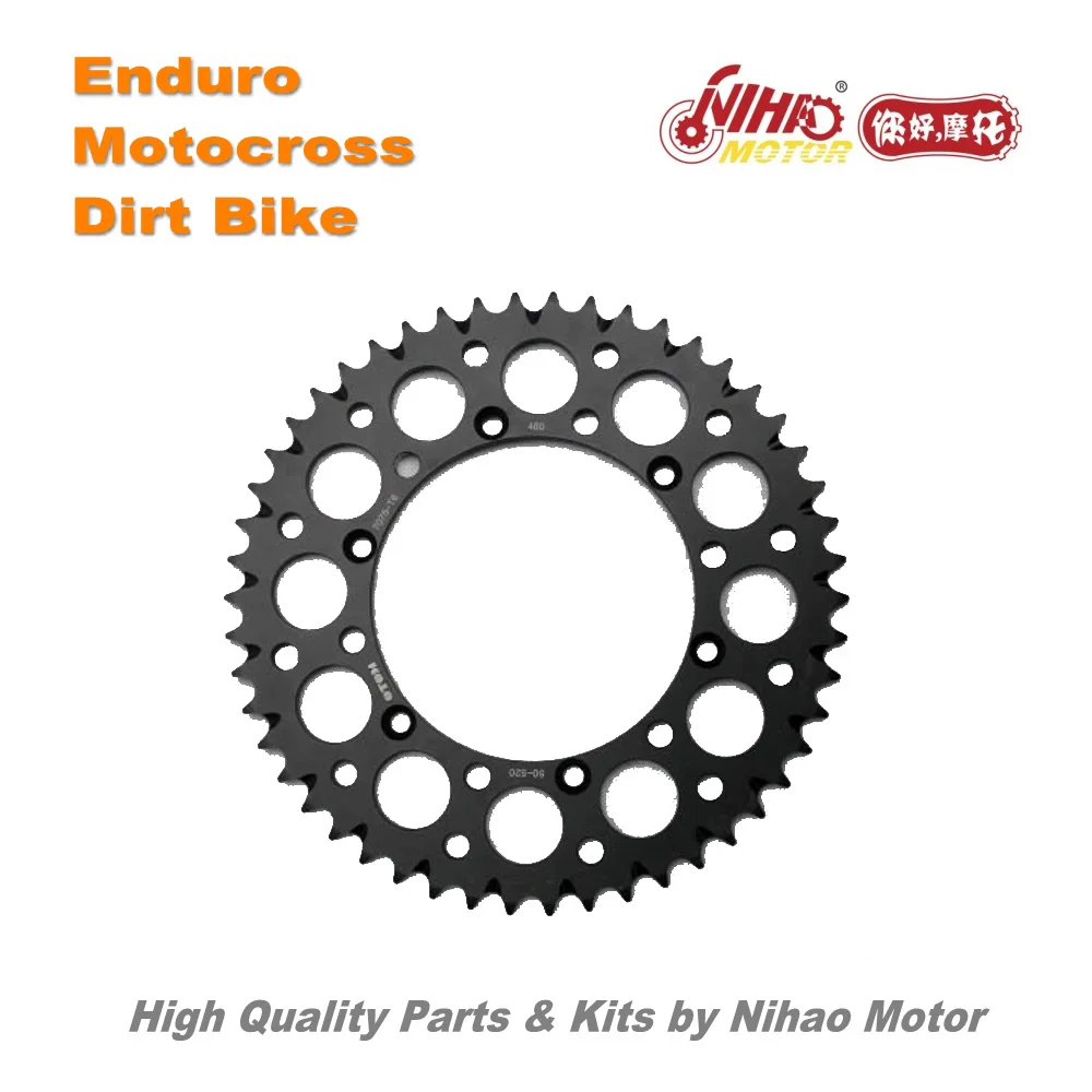 

OT-07 Motocross Parts 50T Rear Sproket chain tooth 50 7075T6 for Kawasaki Enduro Kit Dirt bike spare cross Nihao Motor for Husq