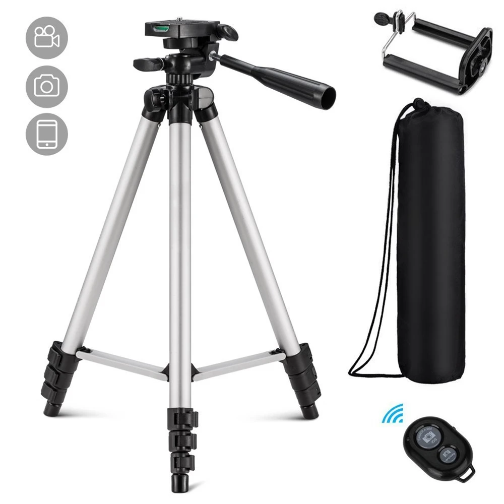 Портативный штатив для камеры легкий Трипод 50 дюймов с рокер iPhone Samsung Canon Nikon Sony