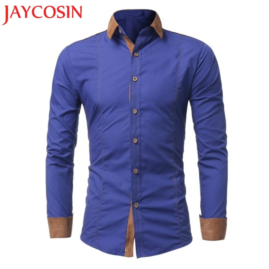 Мужская рубашка с длинным рукавом гавайская облегающая 714|color dress shirts|hawaiian shirtbrand