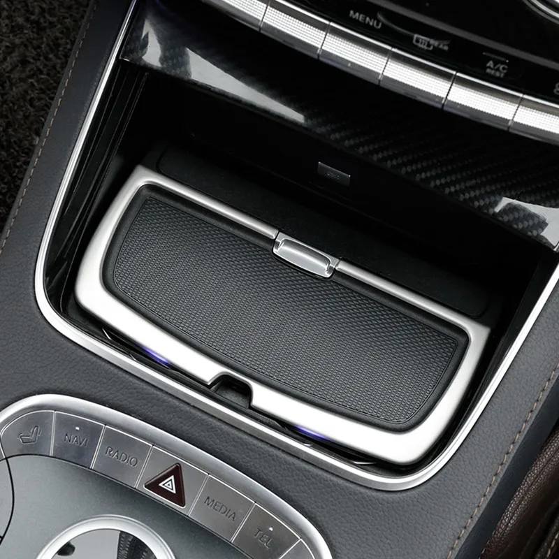 Центр Cosole воды чашки рамка украшения крышка отделка для Mercedes Benz S Класс 2014-17 из