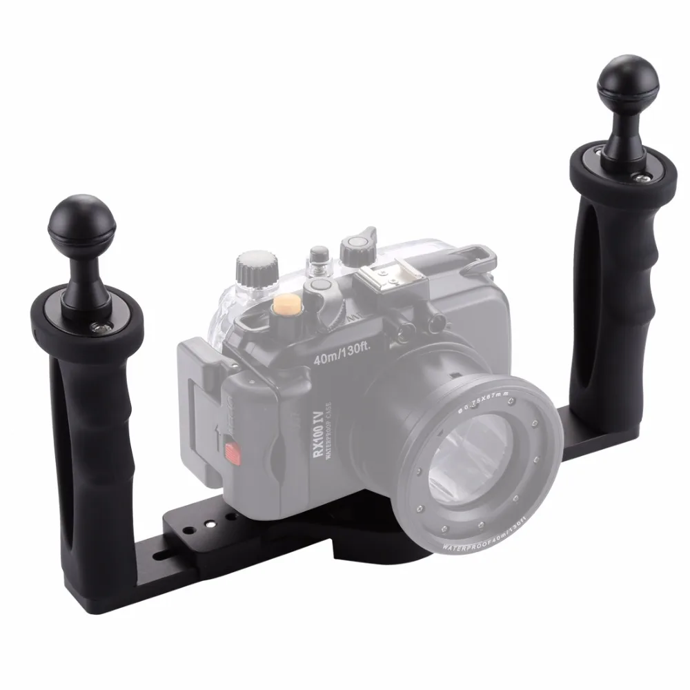 PULUZ Dual Handle Aluminium Tray Stabilizer Rig Underwater Scuba Diving Dive Mount for Gopro DSLR Camera SJCAM Smartphone | Электроника
