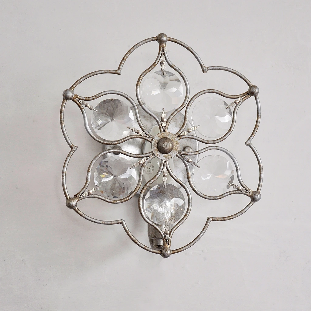 Американский Железный настенный светильник прикроватный художественный Ретро