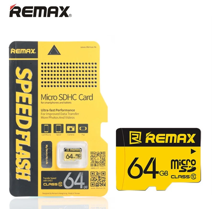 Remax 16G32G64G128G CLASS10 MICRO SD карта Мобильный телефон высокая скорость памяти для умного