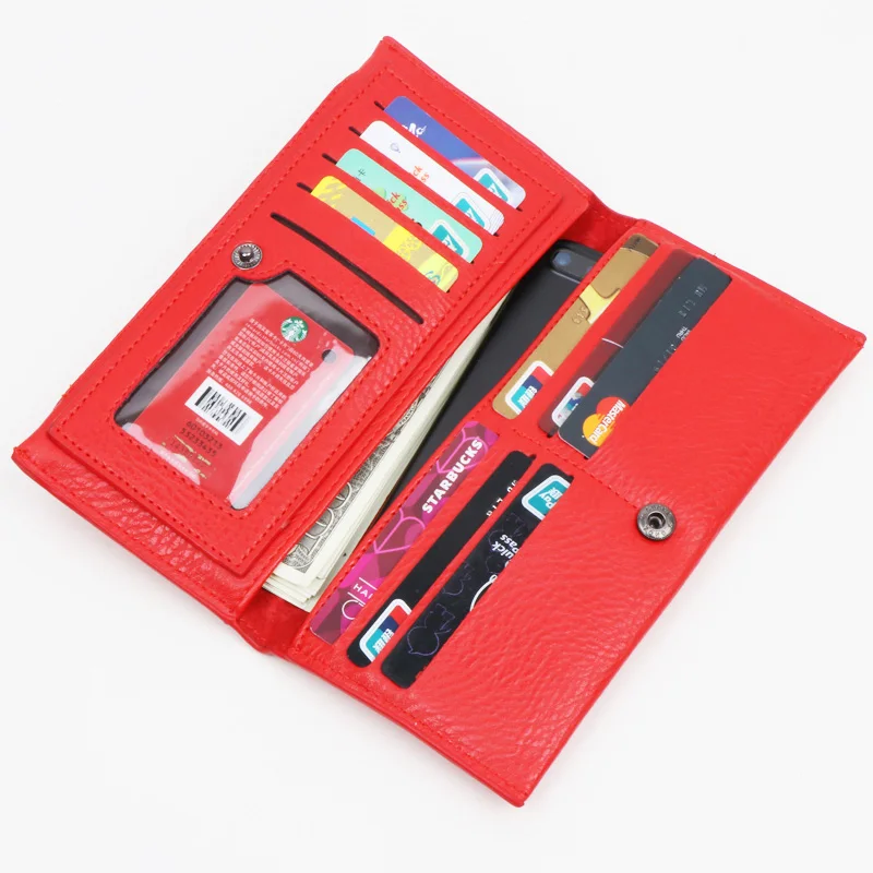 Кошелек QIMANSHI Женский длинный вязаный кошелек из искусственной кожи|leather wallet|leather