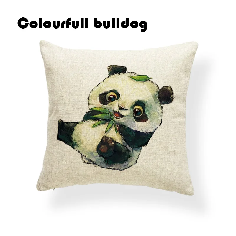 Наволочки с рисунком животных совы Скандинавская декоративная льняная подушка