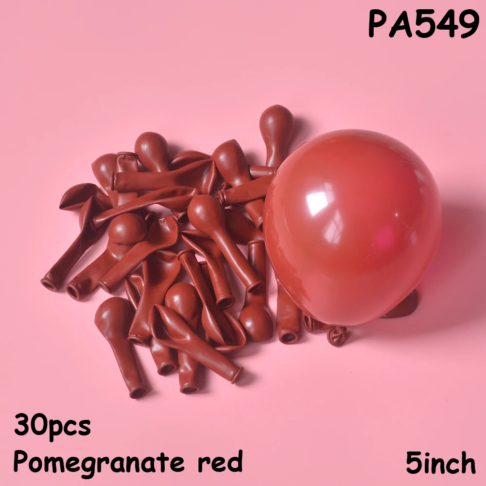 PA549 shiliu red Macaron цветные латексные шары 30 шт. 5 дюймов Праздник День Рождения Вечеринка декоративные шары сладкий цвет Красочные Подвесные Украшения для вечеринки - Color: PA549 shiliu red