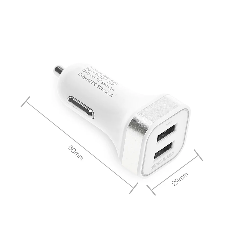 SCUD 2 порта автомобильное зарядное устройство двойной USB порт адаптер для