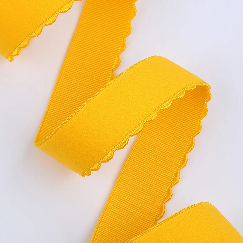 Yellow 100 метров 25 мм многоцветная тянущаяся эластичная лента для нижнего белья швейная одежда ручной работы декоративная эластичная отделка - Цвет: Yellow