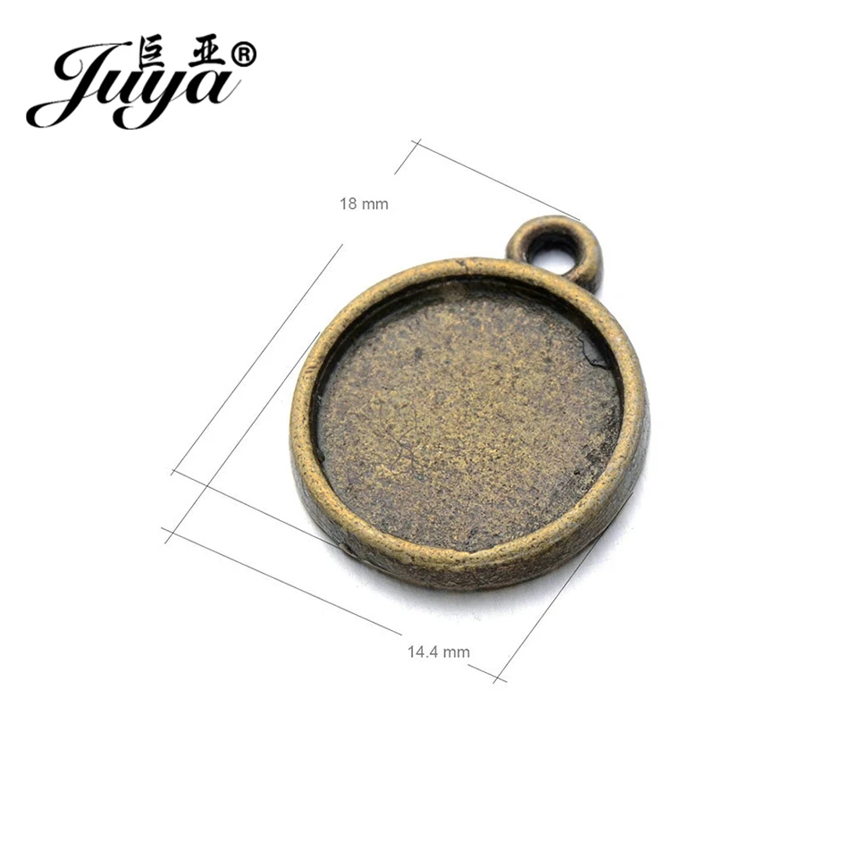 

30pcs/lot 12mm Inner Size 3 colors Cabochon Base Setting Fit 12mm Glass For Women Men Pendant Jewelry Making Accessories Finding
