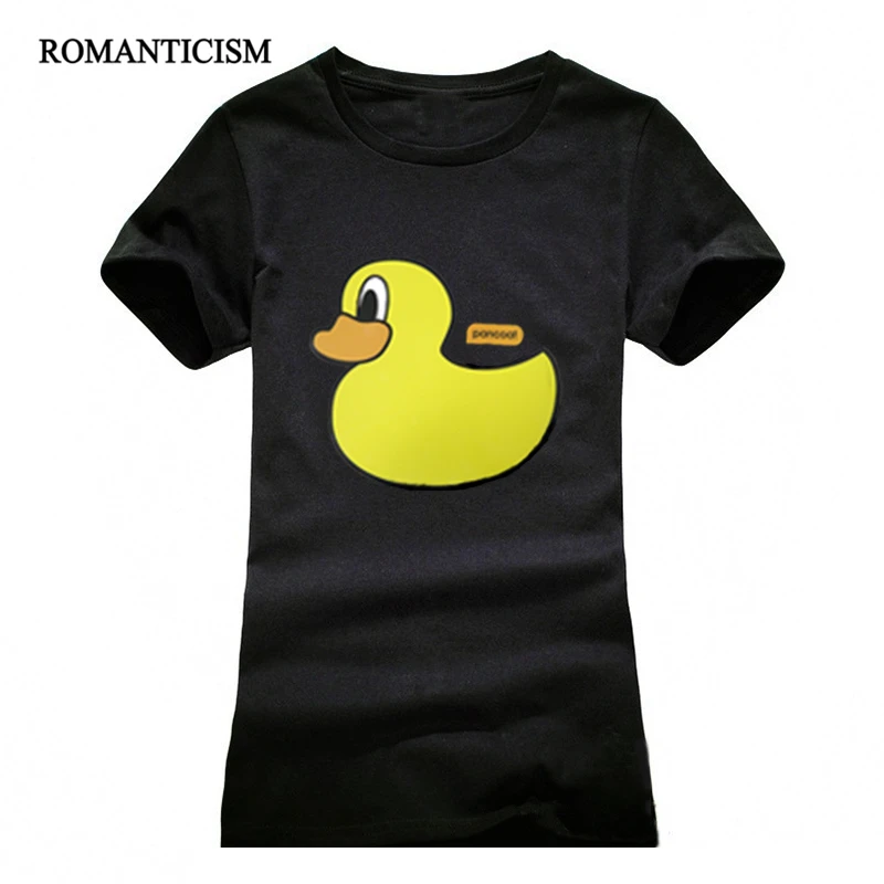 Expertee уткой из мультфильма футболка женская повседневная Летняя обувь хлопок