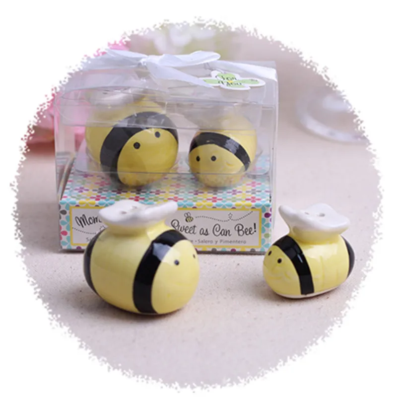bee Подружки невесты подарки Mr& Mrs банка для специй свадебные сувениры и подарки Солонка и перечница свадебный подарок для гостей партия поддерживает поставки - Цвет: bee