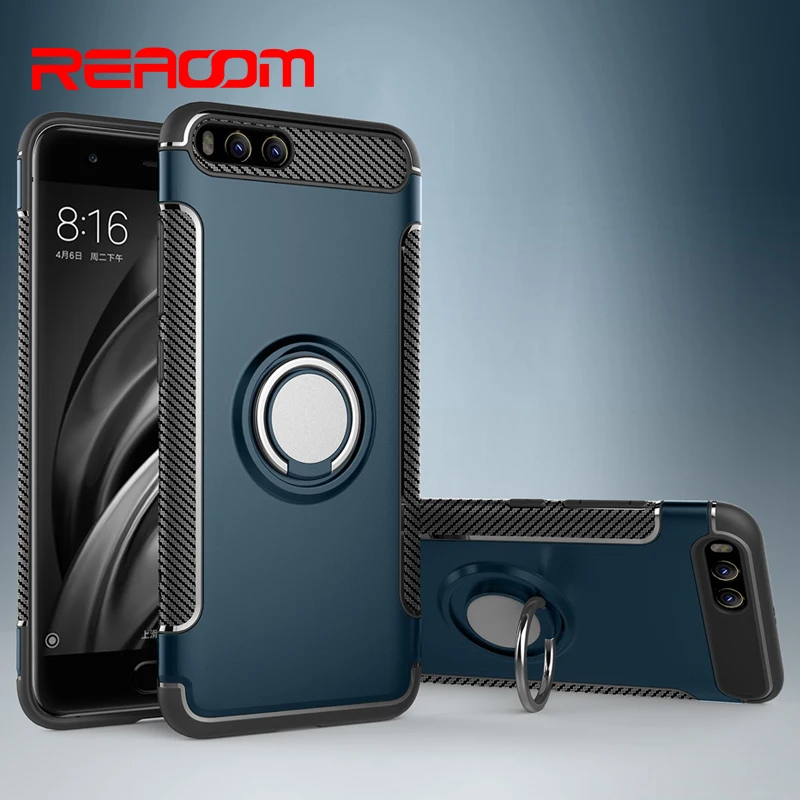 REAOOM Magnetic Car Holder Phone Cover for Xiaomi Mi8 SE Finger Ring Stand Case Mi6 Mi 6X A1 Mix 2 2S Note 3 Coque |