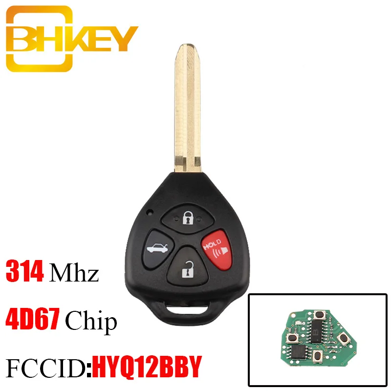 BHKEY 315 МГц дистанционный ключ для Toyota HYQ12BBY Camry Avalon Corolla Matrix RAV4 Venza Yaris 4D67 или G чип
