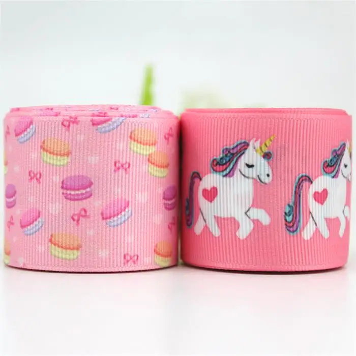 grosgrain ribbon 7 38 мм розовый напечатанный grosgrain узорный набор лент для лент 10 ярдов DIY бант ручной работы ткань шитье Ремесла рождественские ленты для дома - Цвет: grosgrain ribbon 7