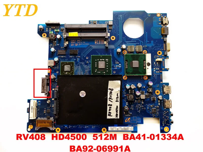 Original for samsung RV408 laptop motherboard RV408  HD4500  512M  BA41-01334A  BA92-06991A  tested good free shipping