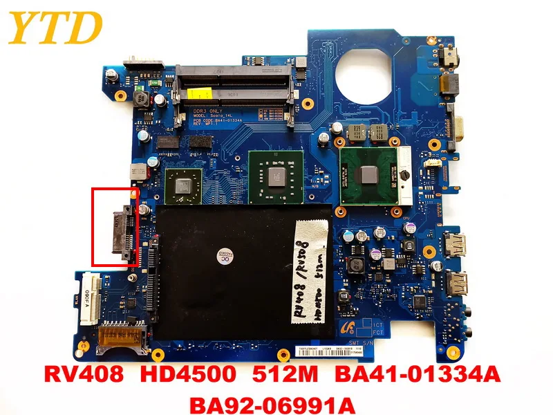 Оригинальное для samsung RV408 Материнская плата ноутбука HD4500 512 М BA41 01334A BA92 06991A