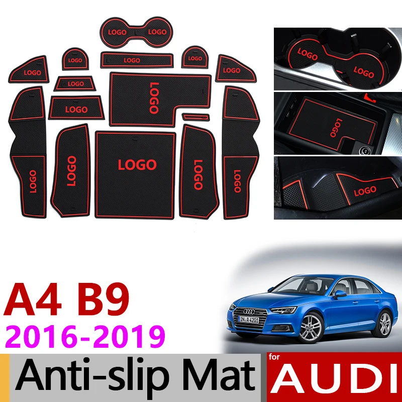 Противоскользящий резиновый коврик для дверей Audi A4 B9 2016 2017 2018 2019 8 Вт RS4 S4 S line RS 4
