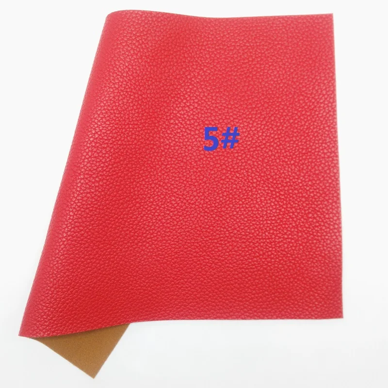 RED Chunky Glitter Canvas Sheet, 8"x11" Glitter Sheets, Tartan Litchi Faux Leather Sheet For Hair Bow& Earring Fabric XM050 - Цвет: 5