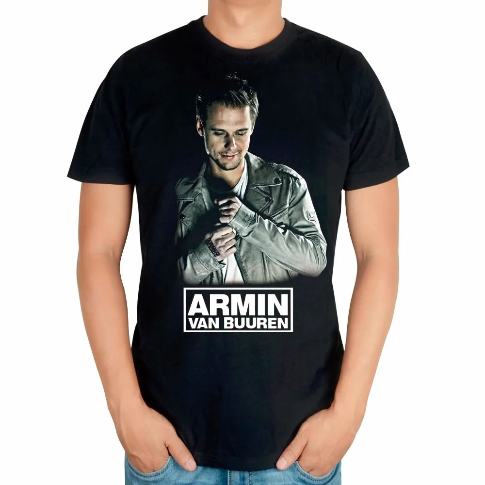 Летняя стильная крутая модная мужская футболка бренда Armin van Buuren певец DJ черная с