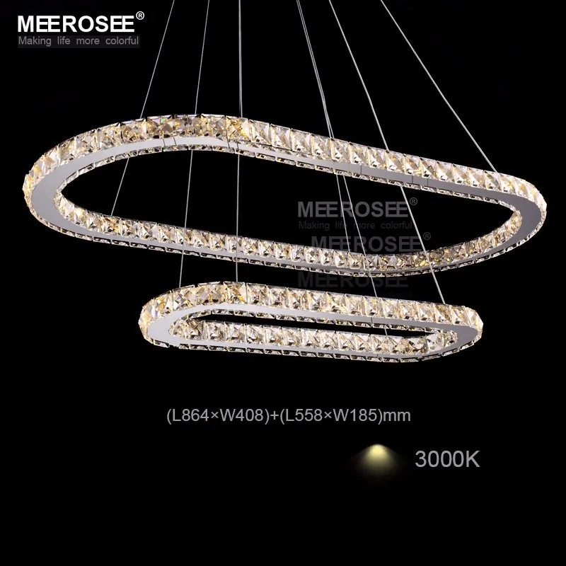 K9 хрустальный светодиодный подвесной светильник Серебряная сталь освещение для