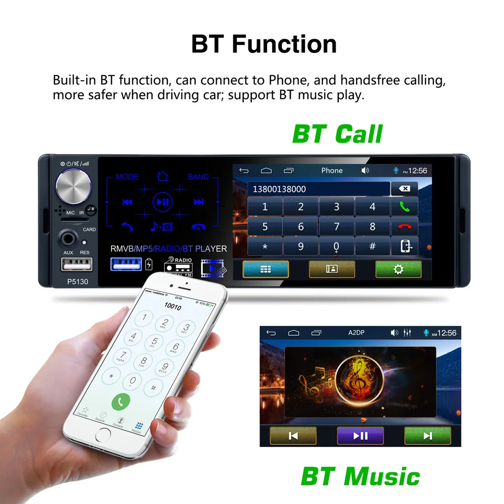 VicTsing авто Bluetooth MP5 плеер Авто радио HD сенсорный экран дистанционное управление с