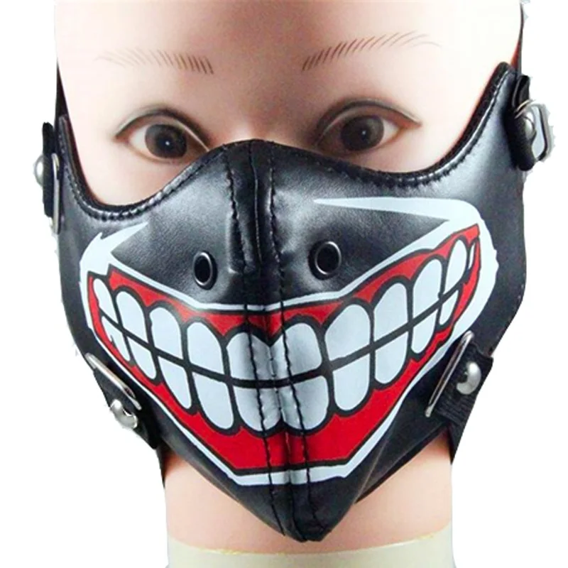 Бондажные ограничители в стиле панк рок черная белая красная|mask dust|filter dust maskmouth