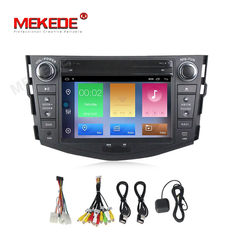 MEKEDE 2 ГБ + 32 Android 9 1 автомобильный мультимедийный DVD плеер аудио радио для Toyota RAV4 Previa