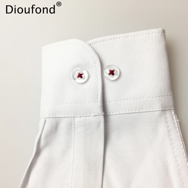 Женские Однотонные блузки Dioufond из ткани Оксфорд мятного цвета с длинным рукавом