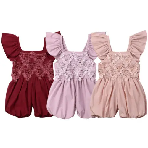 Изысканная одежда для новорожденных и малышей маленьких девочек комбинезон без