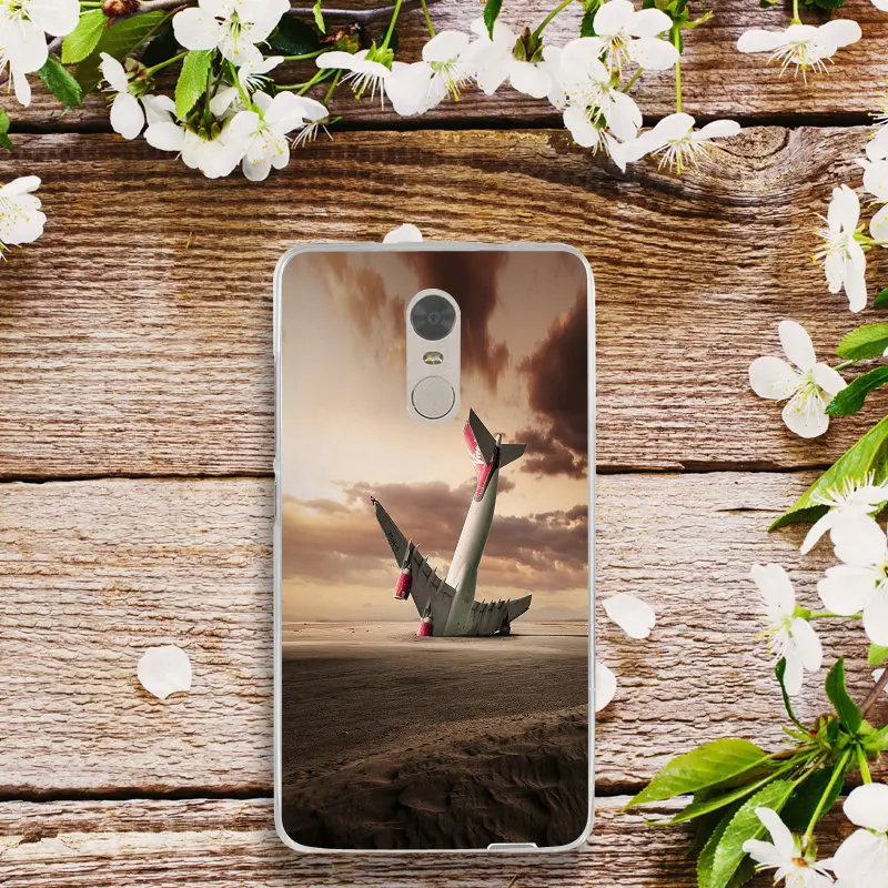 Чехол для телефона из мягкого ТПУ с рисунком самолета на восходе солнца Xiaomi Redmi Mi