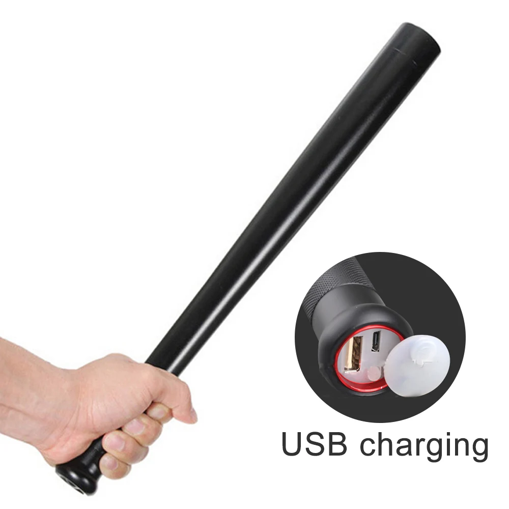 Бейсбольная летучая мышь LED 3 USB зарядка аварийный Тактический водонепроницаемый