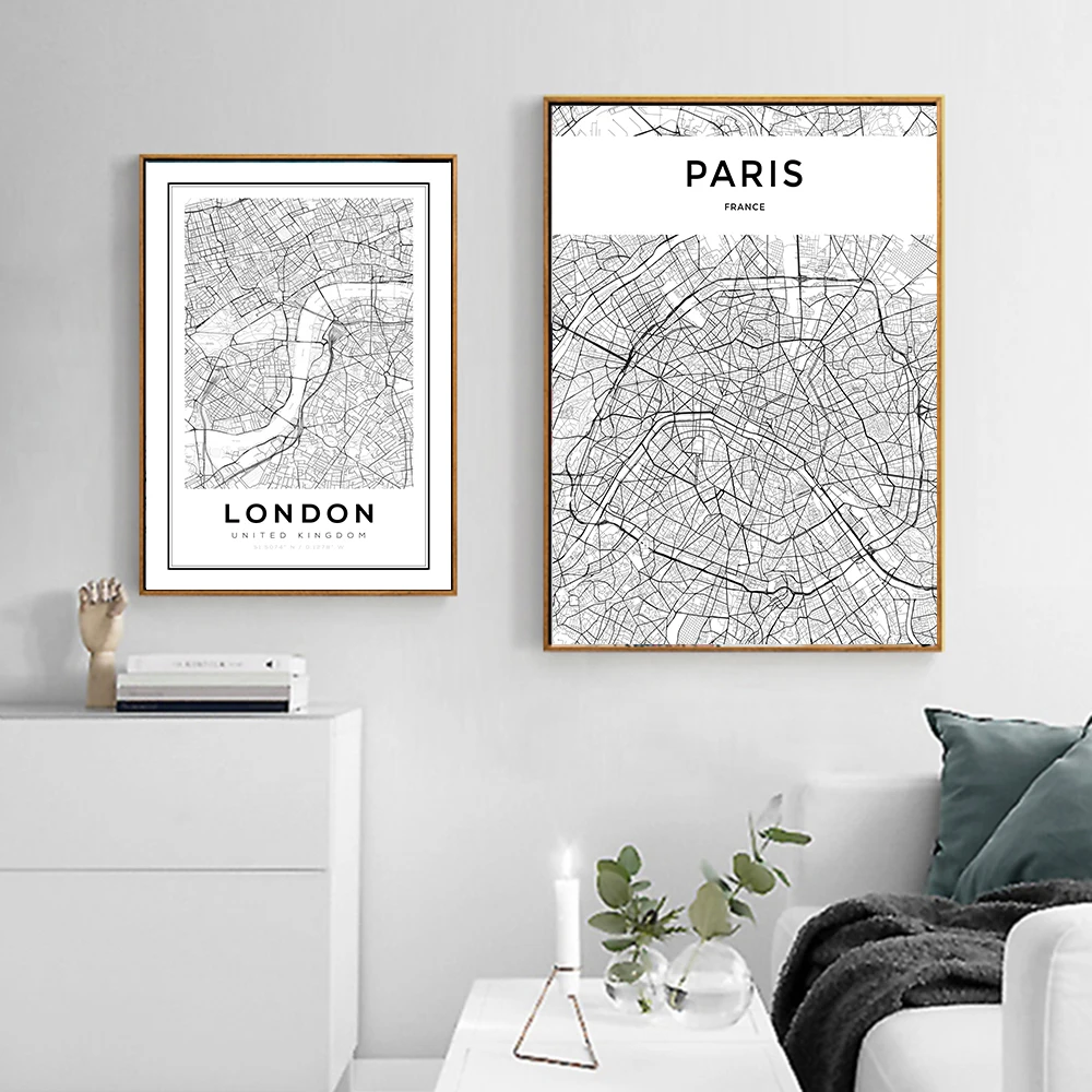 Настенные картины MUTU настенные черного и белого цветов под заказ для гостиной в