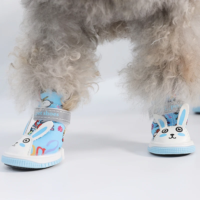 Светящиеся светоотражающие ботинки для собак чихуахуа зимние теплые